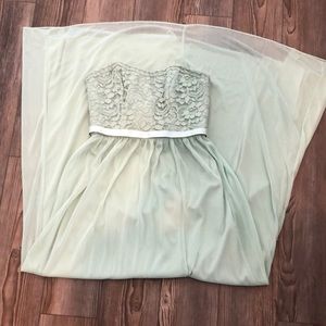 Davids bridal meadow lace gown